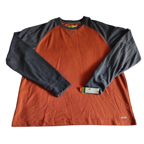 NWT Tek Gear XL Warmtek Performance Long Sleeve Color Block Thermal Shirt - Picture 1 of 15